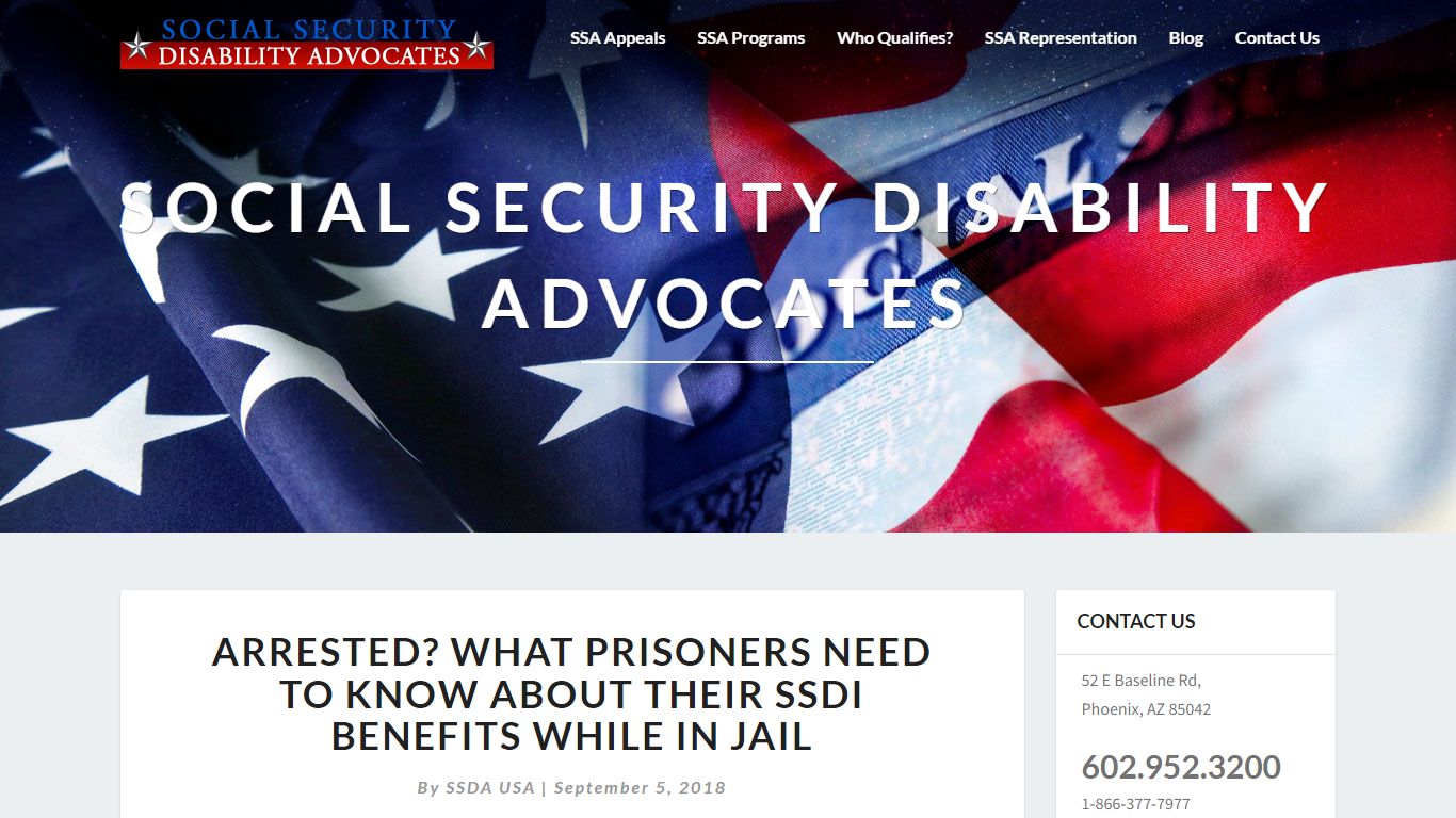 What Prisoners Need to Know About Their SSDI Benefits While In Jail